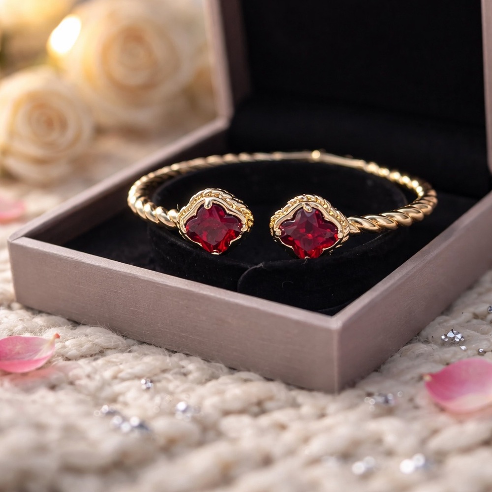 Gold and Red Bracelet